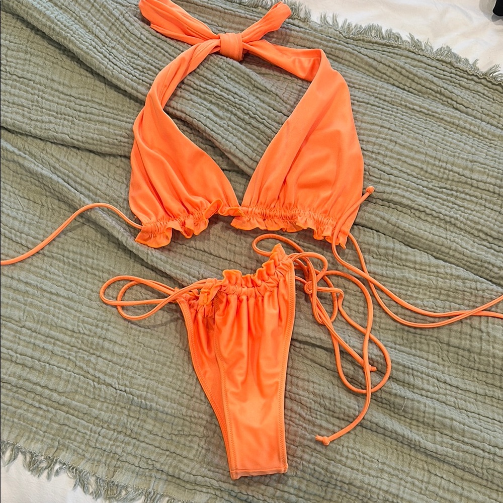 Vibrant Orange Bikini Set